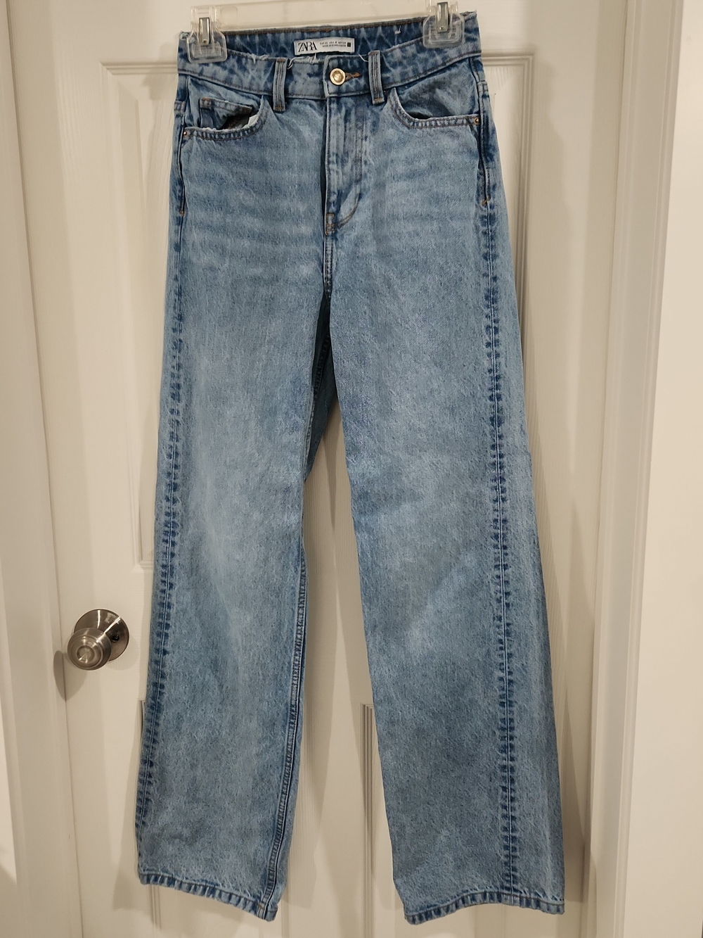 Zara Jeans Womens 0 W26 Inseam 30 High Rise Wide Leg Baggy Straight Relaxed Y2K